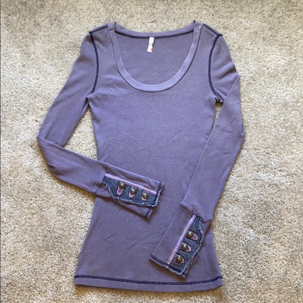 Free People Long Sleeve Knit Top